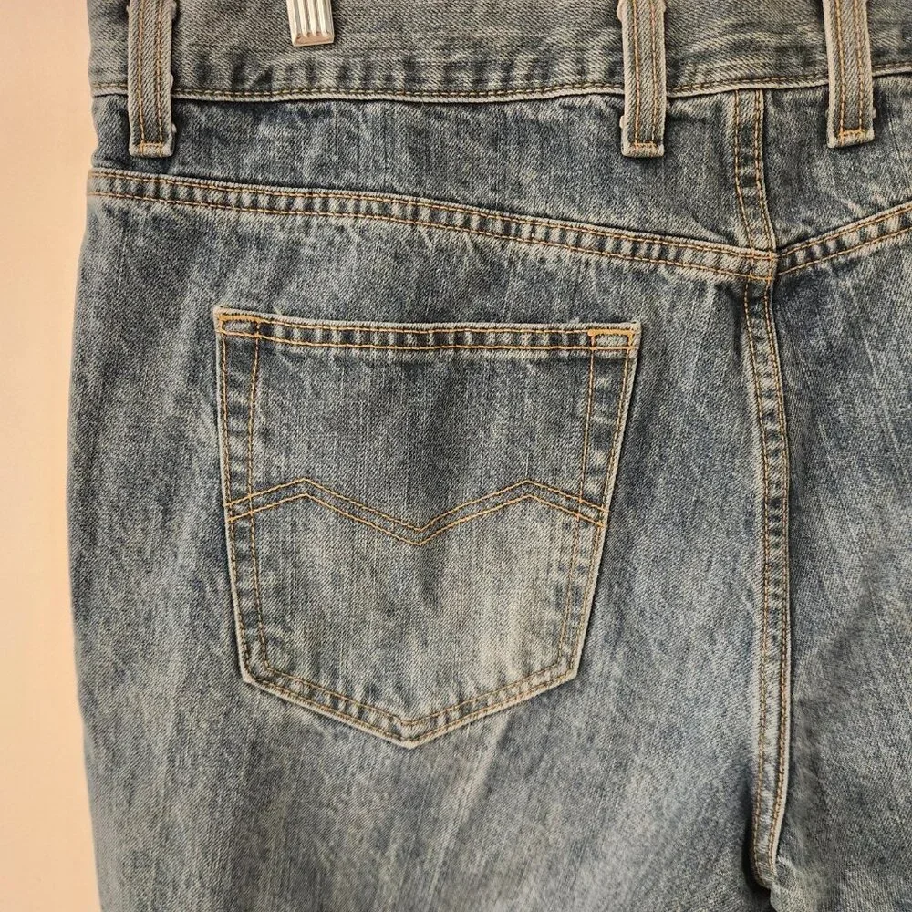 Red Camel Jeans Hawk‎ 9914 Retro Vtg Straight Light Wash Blue Denim Mens 38x30
